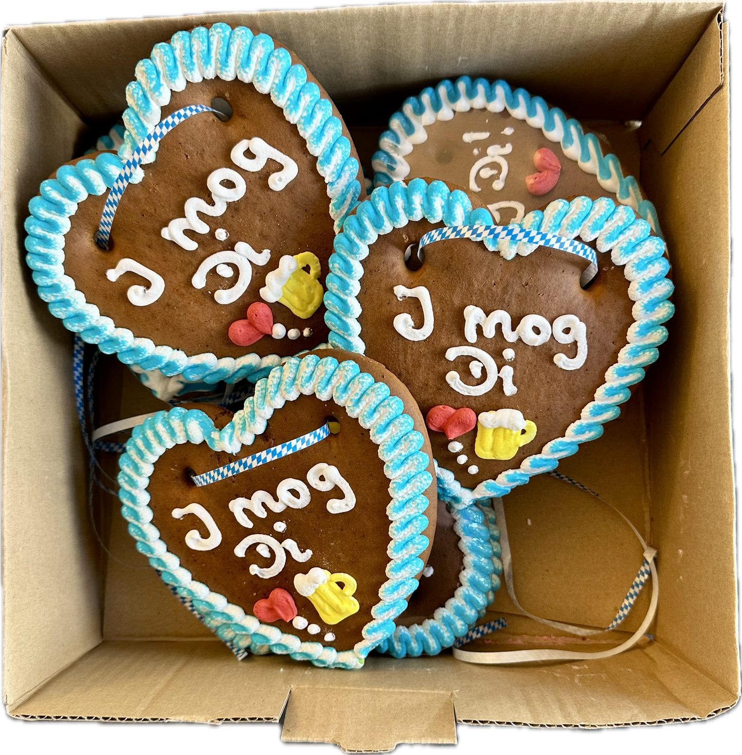 Lebkuchenherzen XS (15cm) – I mog Di – 10 Stück
