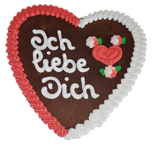 Lebkuchenherz XXL (46x43cm), Ich liebe Dich