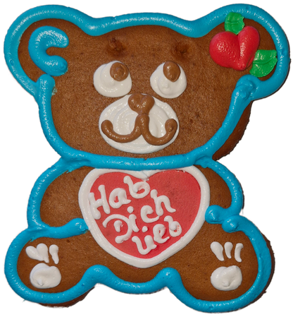 Lebkuchen-Bär (16x17cm), in verschiedenen Farben