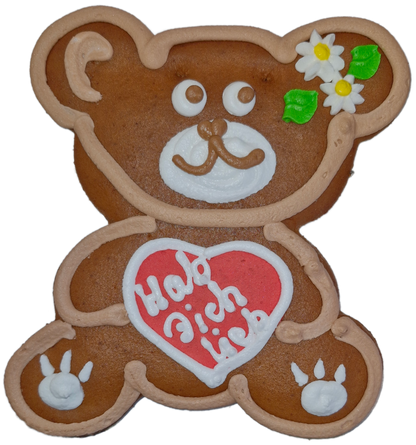 Lebkuchen-Bär (16x17cm), in verschiedenen Farben
