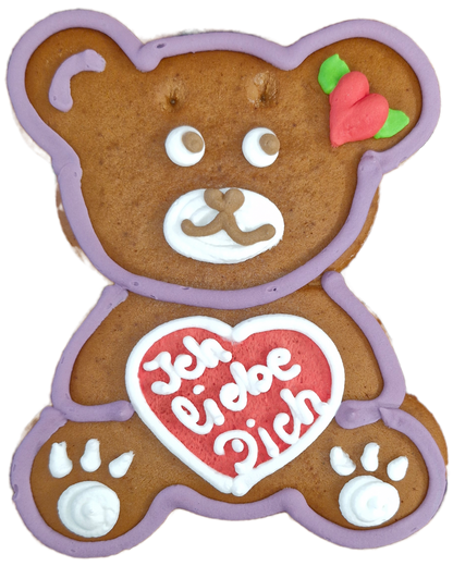 Lebkuchen-Bär (16x17cm), in verschiedenen Farben