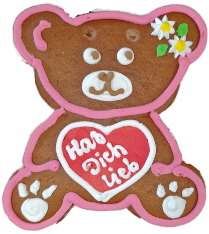 Lebkuchen-Bär (16x17cm), in verschiedenen Farben