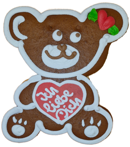 Lebkuchen-Bär (16x17cm), in verschiedenen Farben