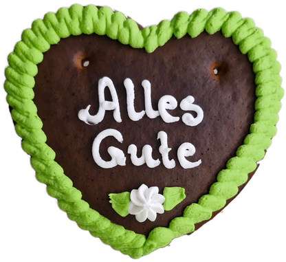 Lebkuchenherz S (17x15cm), Alles Gute