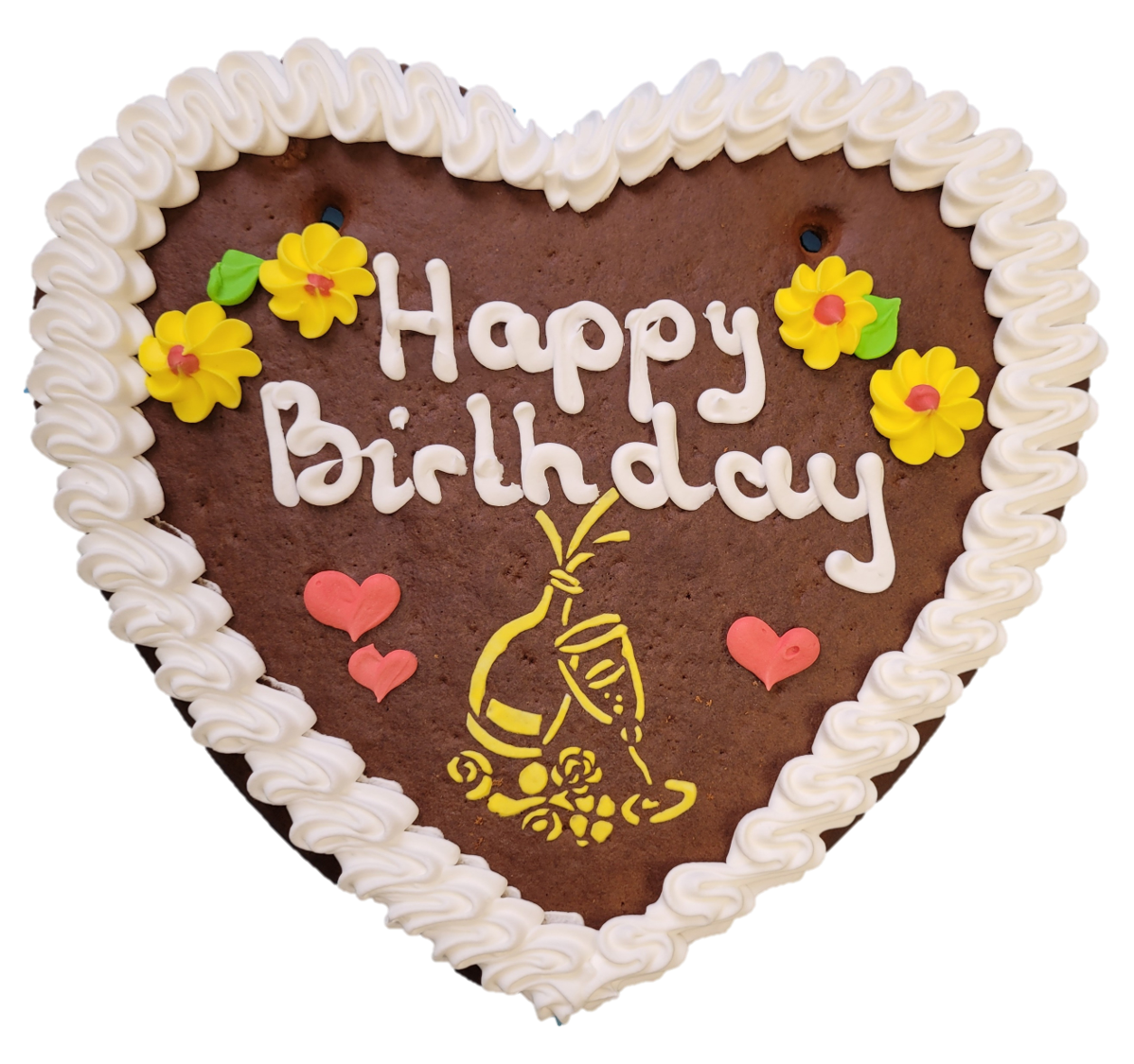 Lebkuchenherz L (27x28cm), Happy Birthday