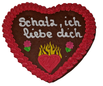 Lebkuchenherz L (27x28cm), Schatz, ich liebe dich