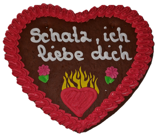 Lebkuchenherz L (27x28cm), Schatz, ich liebe dich