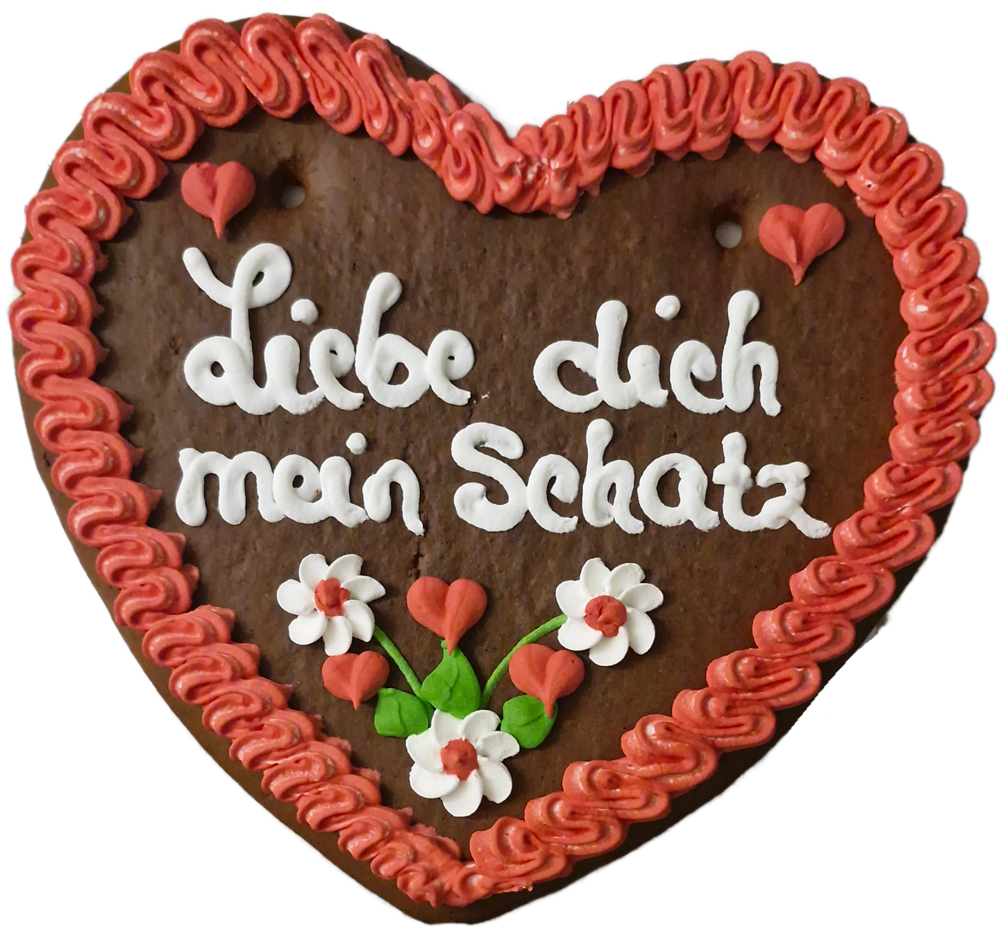 Lebkuchenherz L (27x28cm), Liebe dich mein Schatz