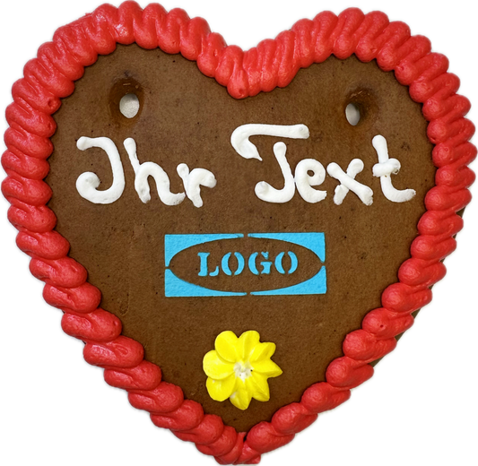 Lebkuchenherzen mit Logo-Druck