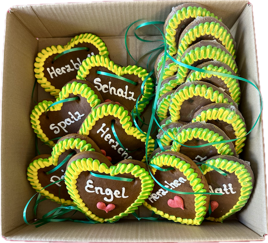 Lebkuchenherzen Mischkarton Kosenamen