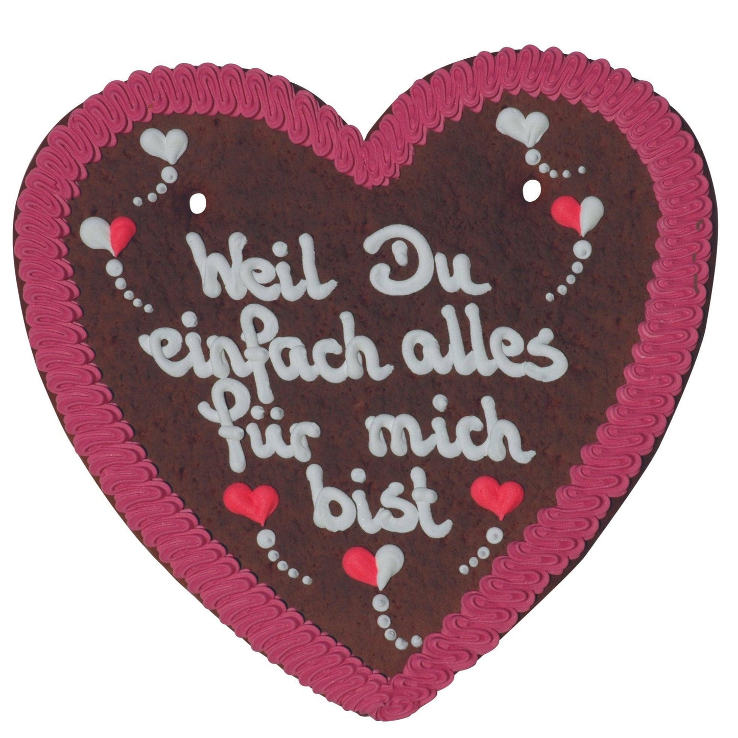 Lebkuchenherz XXL (46x43cm), Weil Du einfach alles für mich bist - Lebkuchenherz.de