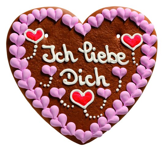 Lebkuchenherz XXL (46x43cm), Ich liebe Dich - Lebkuchenherz.de