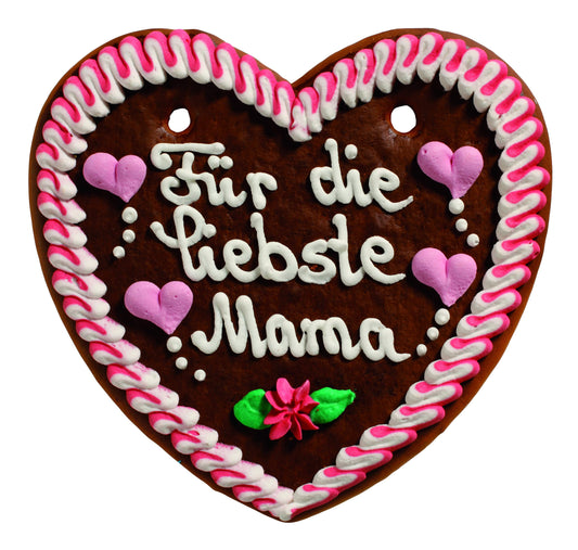 Lebkuchenherz M (24x22cm), Für die liebste Mama - Lebkuchenherz.de