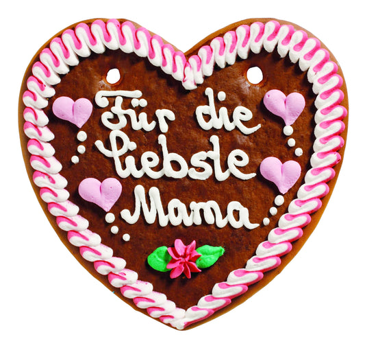 Lebkuchenherz M (24x22cm), Für die liebste Mama - Lebkuchenherz.de