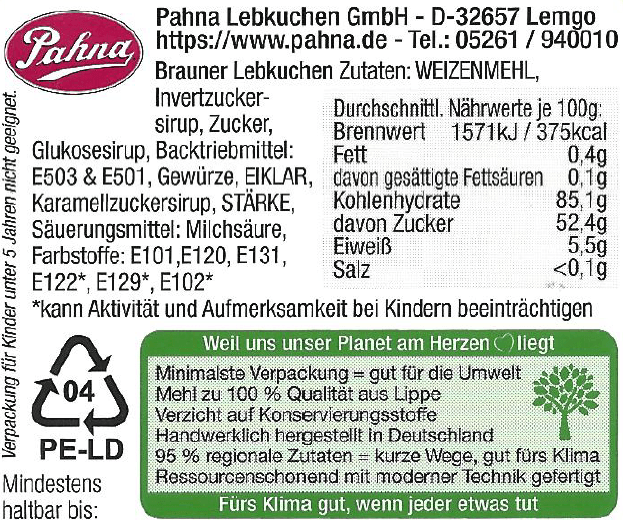 Lebkuchenherz M (24x22cm), Ich liebe Dich - Lebkuchenherz.de