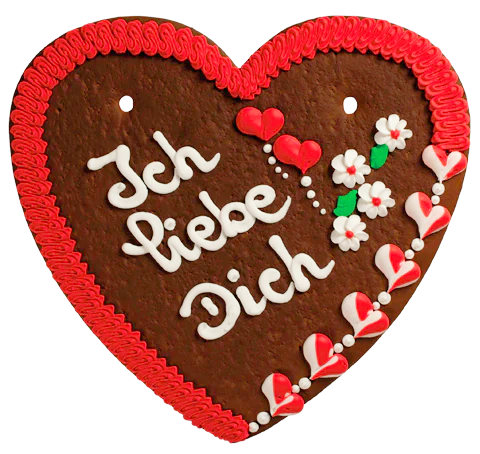 Großes Lebkuchenherz-Ich liebe Dich
