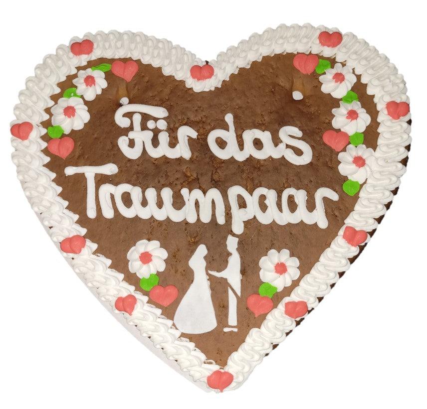 Lebkuchenherz XL (36x34cm), Für das Traumpaar - Lebkuchenherz.de